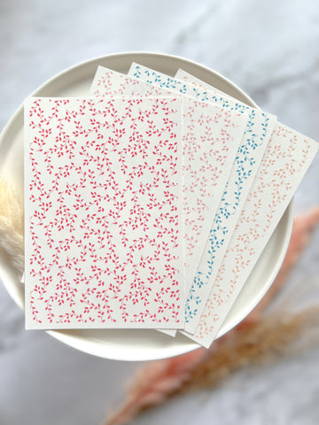 1 Sheet, Approx 13x90cm, Floral Print Water Decal Image Transfer for Polymer Clay / Ceramics